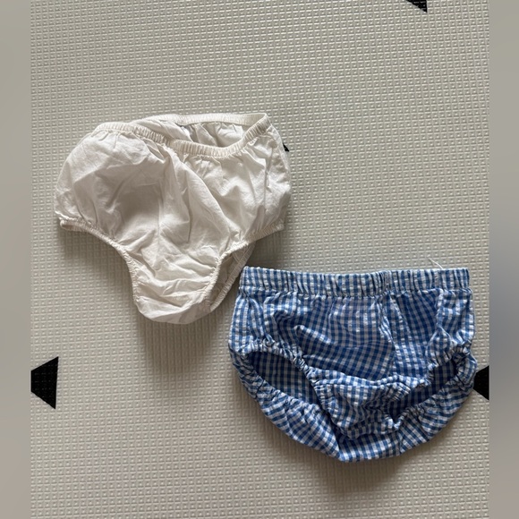 Nanette|Baby girl two piece bundle of diaper covers•••Blue gingham & white,24M - Picture 2 of 5